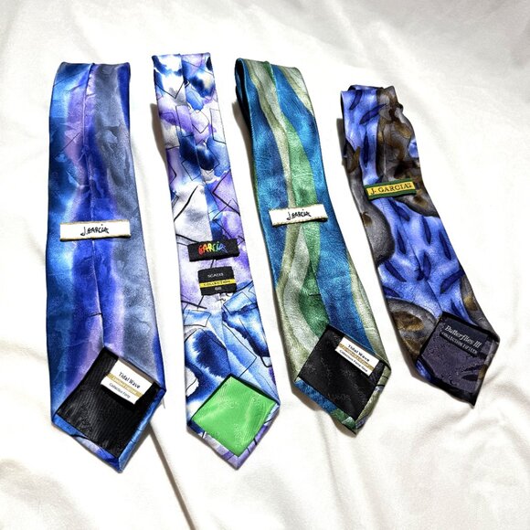 J. Garcia Tie Collection 4 Ties 100% Silk - Picture 2 of 9